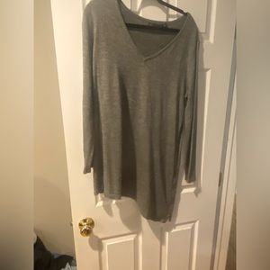 New York and Company gray asymmetrical sweater